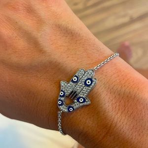 Evil eyes silver bracelet